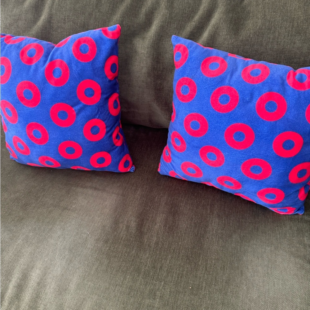 Phish Fishman donut throw pillows